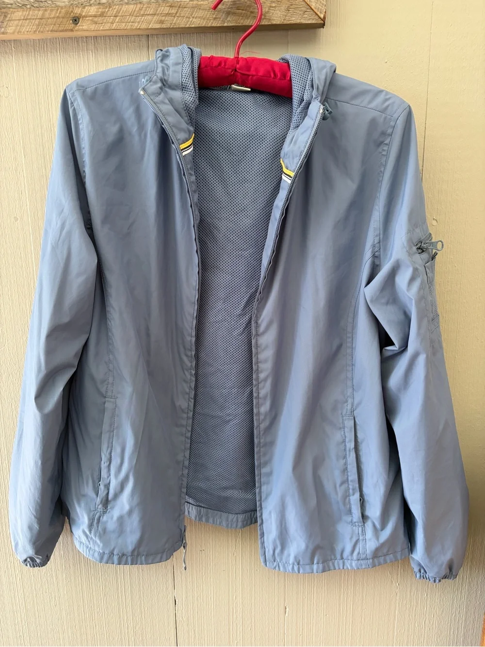 Old Navy Light Blue Hooded Windbreaker Jacket